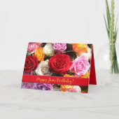 Carte Juin Anniversaire Rose Mois de naissance Fleur (Devant)