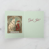 Carte Julbocken Yule Goat And Jultomten Scandinavian (Intérieur)