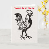 Carte Julie de Graag Rooster (Fleur jaune)