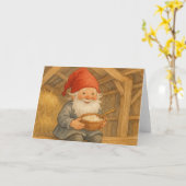 Carte Jultomte de Noël (Fleur jaune)