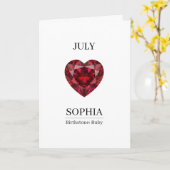 Carte July Ruby Personalized Birthday (Fleur jaune)