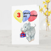 Carte Jumbo 3e anniversaire (Fleur jaune)