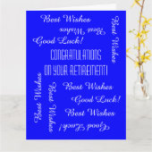 Carte JUMBO Retirement Congratulations from All of Us (Fleur jaune)