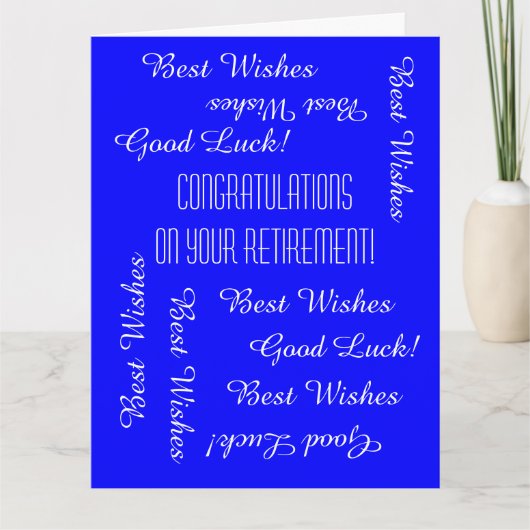 Carte JUMBO Retirement Congratulations from All of Us (Devant)