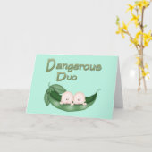 Carte Jumeaux amusants (Fleur jaune)