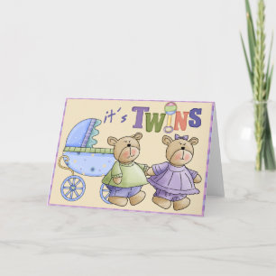 Carte Jumeaux de bébé
