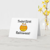 Carte Jumeaux Premier Halloween (Fleur jaune)
