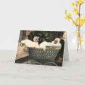 Carte Jumeaux vintages (Fleur jaune)