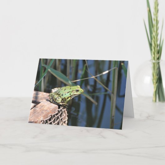 Carte Jump - green frog greeting card (Devant)
