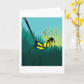 Carte Jumping Bungee Sauter Vers La Liberté (Fleur jaune)