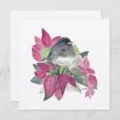 Carte Junco Bird Flowers (Devant / Derrière)