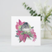 Carte Junco Bird Flowers (Debout devant)