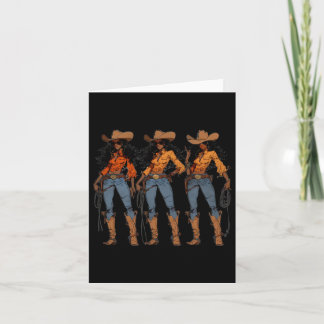 Carte Junet1 Cowgirl Western Rodéo Melanin Black Son