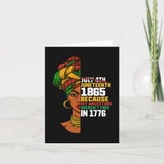 Carte Junetdix Day Ancestors Gratuit 1776 Juillet 4 Noir