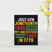 Carte Junetdix Mes ancêtres n'étaient pas libres le 4 ju (Fleur jaune)