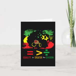 Carte Juneteenth 19 juin 1865 L'égalité est plus grande