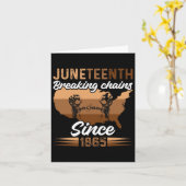Carte Juneteenth afro-américain 1865 (Fleur jaune)