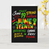 Carte Juneteenth afro-américain Juneteenth 1865 Liberté (Fleur jaune)