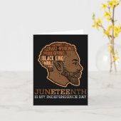 Carte Juneteenth Black King Fête de l'Indépendance Mélan (Fleur jaune)