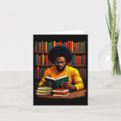 Carte Juneteenth Black Man Reading Books  (Devant)