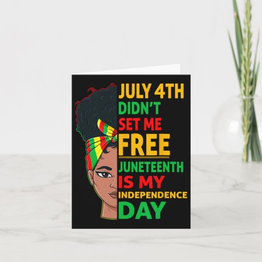 Carte Juneteenth est mon jour de l'indépendance 1865 Chi (Devant)