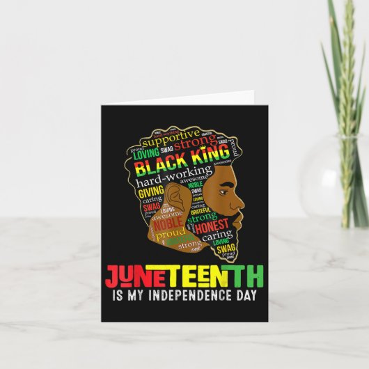 Carte Juneteenth est mon jour de l'indépendance Black Ki (Devant)