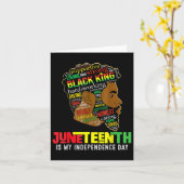 Carte Juneteenth est mon jour de l'indépendance Black Ki (Fleur jaune)