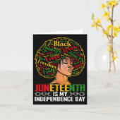 Carte Juneteenth est mon jour de l'indépendance - Fierté (Fleur jaune)