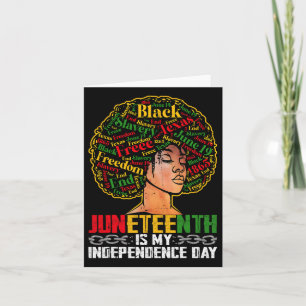 Carte Juneteenth est mon jour de l'indépendance - Fierté