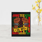 Carte Juneteenth est mon jour de l'indépendance Free Ish (Fleur jaune)
