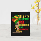 Carte Juneteenth est mon jour de l'indépendance Histoire (Fleur jaune)