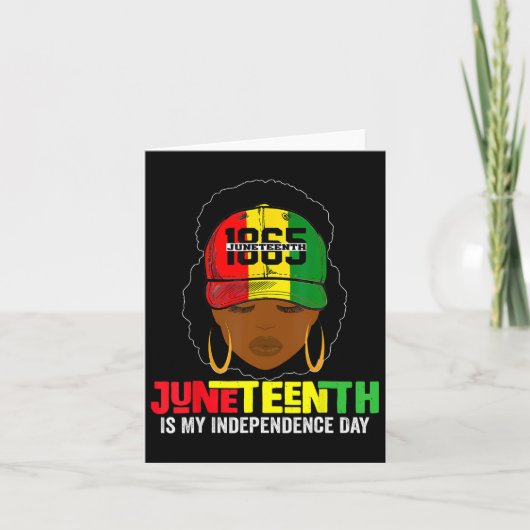 Carte Juneteenth est mon jour de l'indépendance Liberté (Devant)