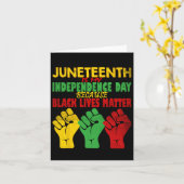 Carte Juneteenth est mon jour de l'indépendance libre is (Fleur jaune)