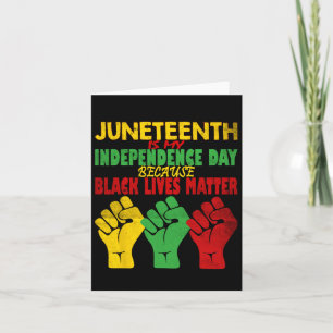 Carte Juneteenth est mon jour de l'indépendance libre is