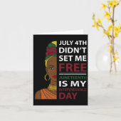 Carte Juneteenth est mon jour d'indépendance  (Fleur jaune)