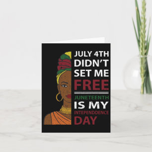 Carte Juneteenth est mon jour d'indépendance