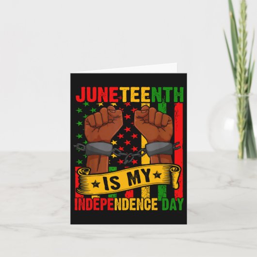 Carte Juneteenth est mon jour d'indépendance Free Ish No (Devant)
