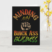 Carte Juneteenth et histoire noire, je m'occupe de mes a (Fleur jaune)