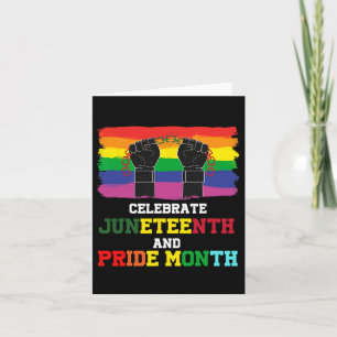 Carte Juneteenth et le mois de la fierté gay célèbrent l