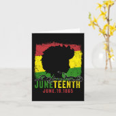 Carte Juneteenth Femmes 1865 19 juin Fille Afro Indépend (Fleur jaune)