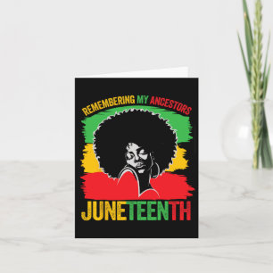 Carte Juneteenth femmes noires ancêtres afro-américains