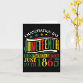 Carte Juneteenth Histoire des Noirs Célébration de la li (Fleur jaune)