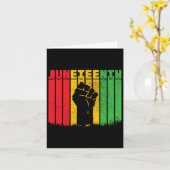 Carte Juneteenth Histoire noire Afro Américain Africain (Fleur jaune)