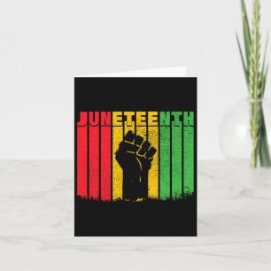 Carte Juneteenth Histoire Noire Afro Américain Africain