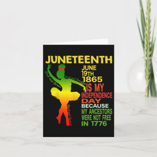 Carte Juneteenth Indépendance Femmes Noires Danseuse Fil