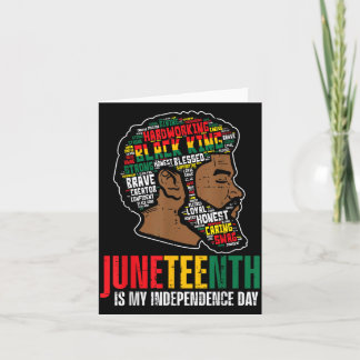 Carte Juneteenth Jour de l'Indépendance Africain Roi Noi