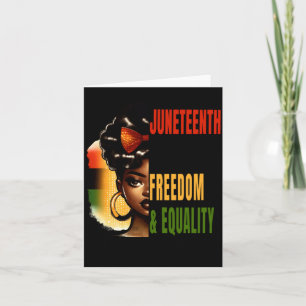 Carte Juneteenth liberté égalité afro-américain