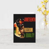Carte Juneteenth liberté égalité afro-américain (Fleur jaune)