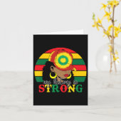 Carte Juneteenth Mon Histoire Est Forte Jour De Liberté (Fleur jaune)