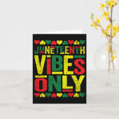 Carte Juneteenth Vibes Frais Histoire des Noirs Afro-Amé (Fleur jaune)